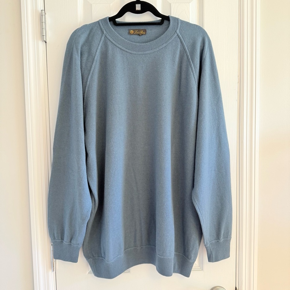 Loro Piana Blue Crewneck Sweater